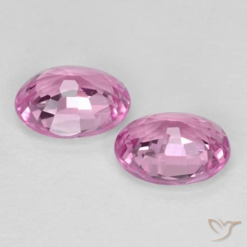 Pedras preciosas de Safira Roxo Real Rosa natural de 0.85 ct, oval, VS-SI