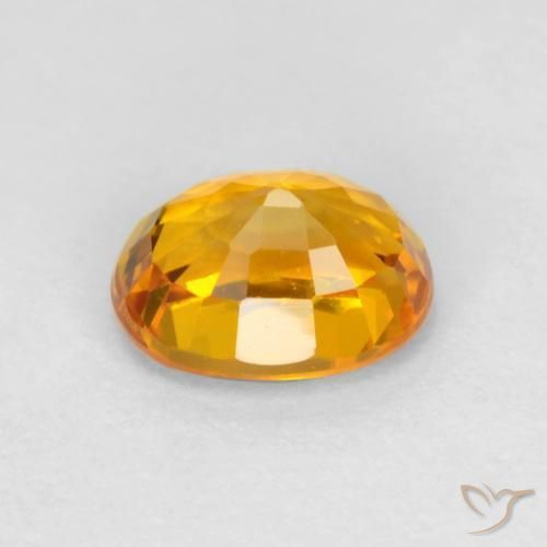Safira Laranja escuro-dourado Natural 0.72ct, oval, VS
