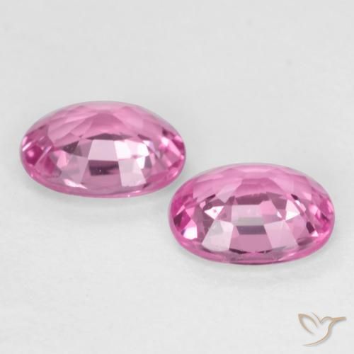 Pedras preciosas de Safira Rosa escuro natural de 0.79 ct, oval, VVS-VS