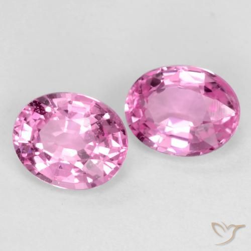 Pedras preciosas de Safira rosa médio natural de 0.86 ct, oval, VVS-VS