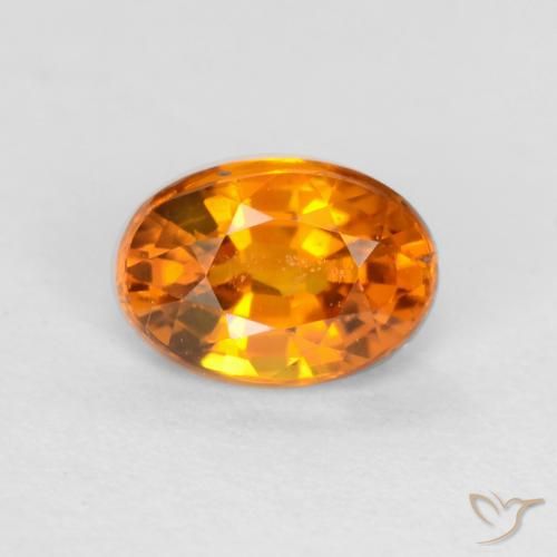 0.59ct Natural damasco laranja Safira, oval, VS