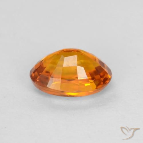 Safira damasco laranja Natural 0.59ct, oval, VS