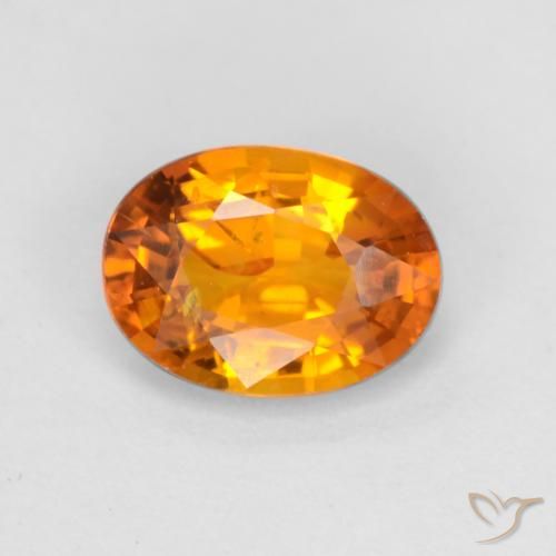 0.70ct Natural Laranja brilhante Safira, oval, VS