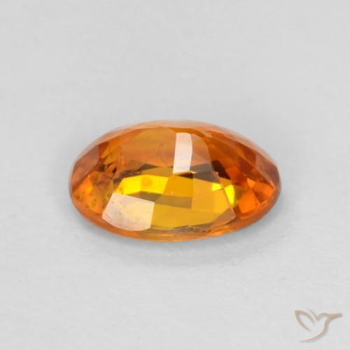 Safira Laranja brilhante Natural 0.70ct, oval, VS