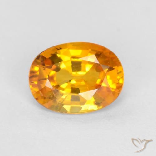 0.78ct Natural Laranja brilhante Safira, oval, VS