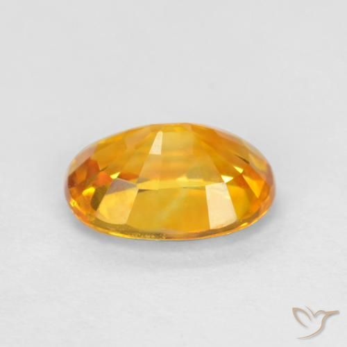 Safira Laranja brilhante Natural 0.78ct, oval, VS