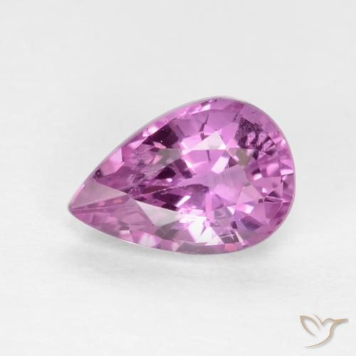 0.60ct Natural Roxo médio-claro Safira, Formato de pêra, VS