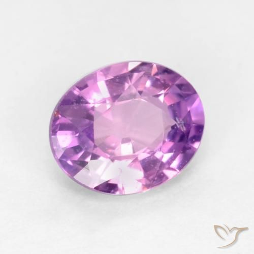 Safira roxo médio Natural 0.54ct, oval, VS