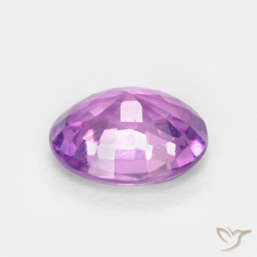 Safira roxo médio Natural 0.54ct, oval, VS