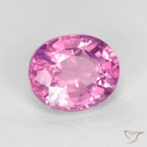Safira roxo médio Natural 0.67ct, oval, VS