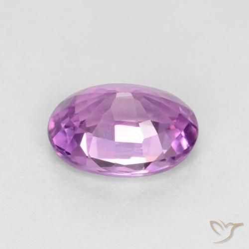 Safira Lilás Roxo Natural 0.48ct, oval, VVS-VS