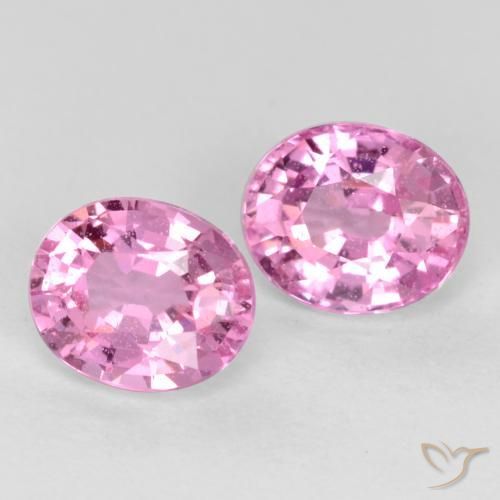 Pedras preciosas de Safira rosa médio natural de 0.96 ct, Corte Oval, VS