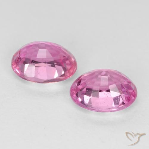 Pedras preciosas de Safira rosa médio natural de 0.96 ct, Corte Oval, VS