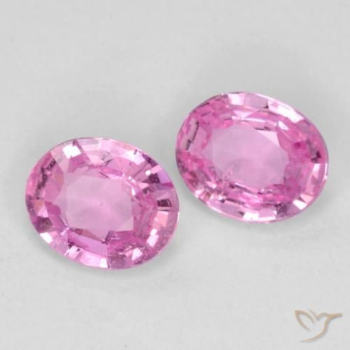 Pedras preciosas de Safira Rosa Intenso natural de 0.70 ct, oval, VS