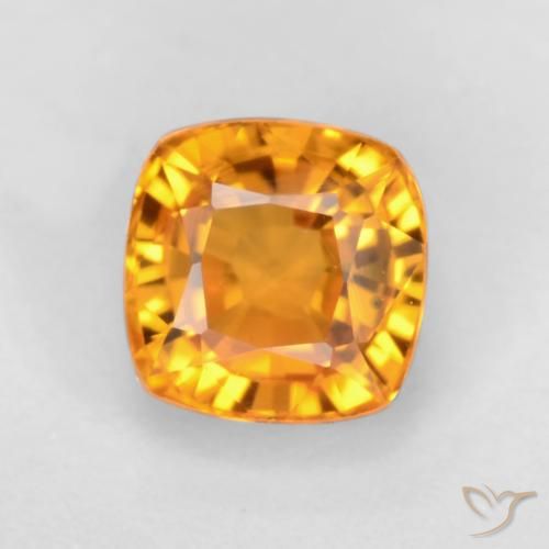 0.70ct Natural Laranja Médio Safira, Almofada, VS