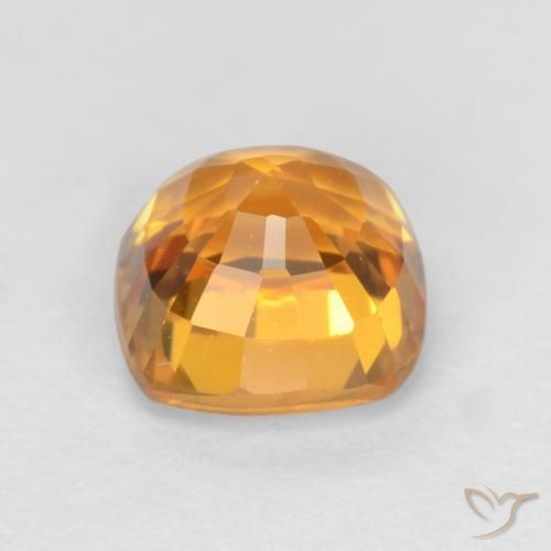 Safira Laranja Médio Natural 0.70ct, Almofada, VS