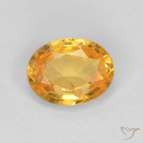 0.78ct Natural Laranja-dourado médio-claro Safira, oval, VS