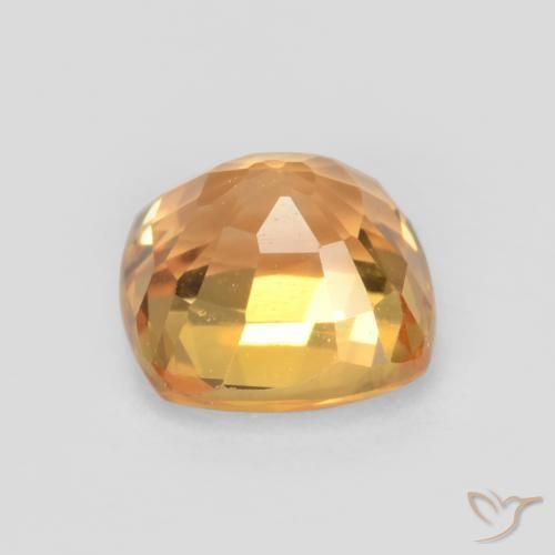 Safira Laranja-Ouro Natural 0.69ct, Almofada, VS