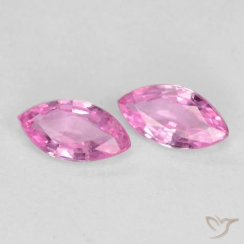 Pedras preciosas de Safira Roxo Rosa natural de 0.37 ct, Marquesa, VS