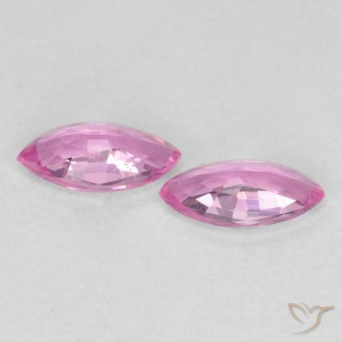 Pedras preciosas de Safira Roxo Rosa natural de 0.37 ct, Marquesa, VS