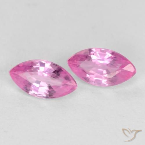 Pedras preciosas de Safira Roxo Rosado Brilhante natural de 0.46 ct, Marquesa, VS