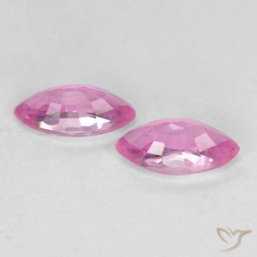 Pedras preciosas de Safira Roxo Rosado Brilhante natural de 0.46 ct, Marquesa, VS