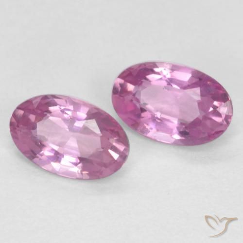 Pedras preciosas de Safira rosa médio natural de 0.56 ct, oval, VS