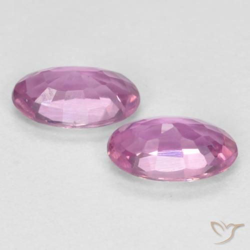 Pedras preciosas de Safira rosa médio natural de 0.56 ct, oval, VS