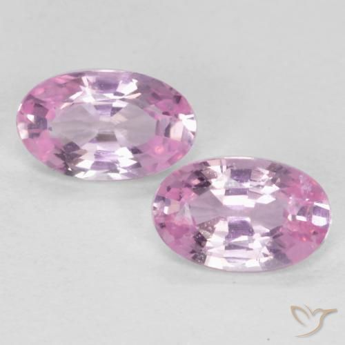 0.55ctw Natural Roxo Royal Muito Claro Rosa Safira, oval, VS