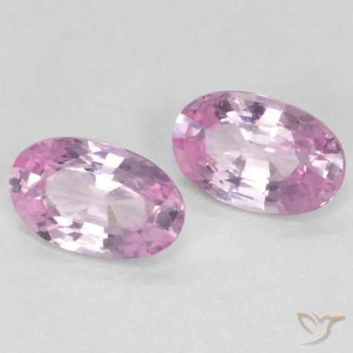 Pedras preciosas de Safira Roxo Royal Muito Claro Rosa natural de 0.55 ct, oval, VS