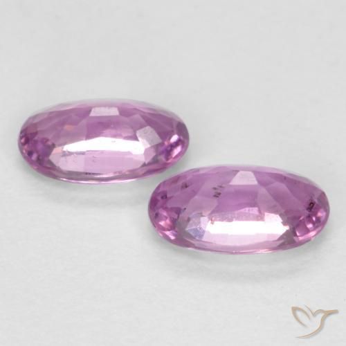 Pedras preciosas de Safira Roxo rosado natural de 0.59 ct, oval, VS