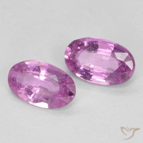 Pedras preciosas de Safira Roxo médio-claro natural de 0.53 ct, oval, VS