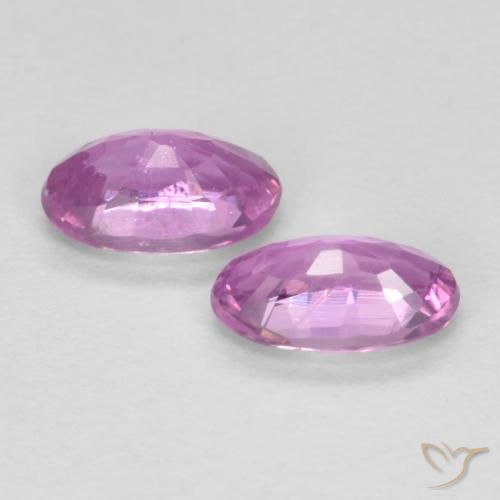 Pedras preciosas de Safira Roxo médio-claro natural de 0.60 ct, oval, VS