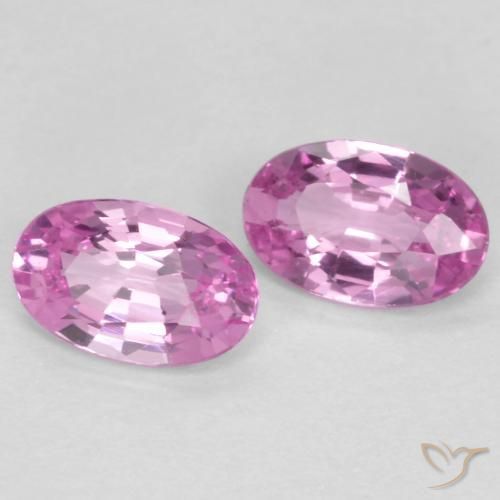 Pedras preciosas de Safira Roxo Rosado Intenso natural de 0.53 ct, oval, VS