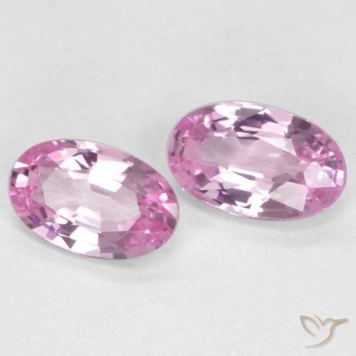 Pedras preciosas de Safira Roxo Rosa natural de 0.54 ct, oval, VS