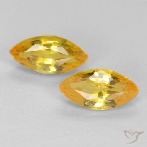 0.48ctw Natural ouro brilhante Safira, Marquesa, VS
