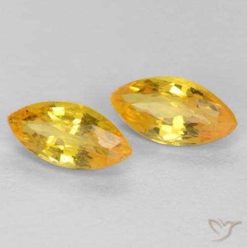Pedras preciosas de Safira ouro brilhante natural de 0.48 ct, Marquesa, VS