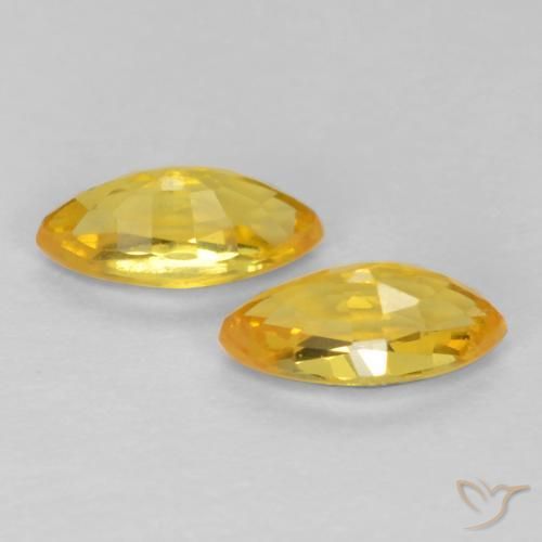 Pedras preciosas de Safira ouro brilhante natural de 0.48 ct, Marquesa, VS