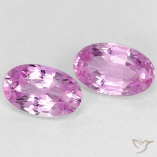 Pedras preciosas de Safira Roxo rosado natural de 0.59 ct, oval, VS