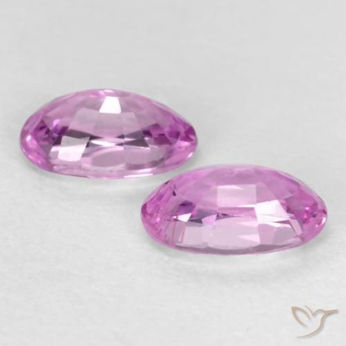 Pedras preciosas de Safira Roxo rosado natural de 0.59 ct, oval, VS