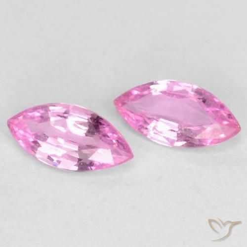 Pedras preciosas de Safira Roxo Rosado Brilhante natural de 0.35 ct, Marquesa, VS