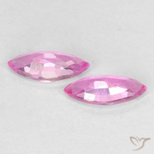 Pedras preciosas de Safira Roxo Rosado Brilhante natural de 0.35 ct, Marquesa, VS