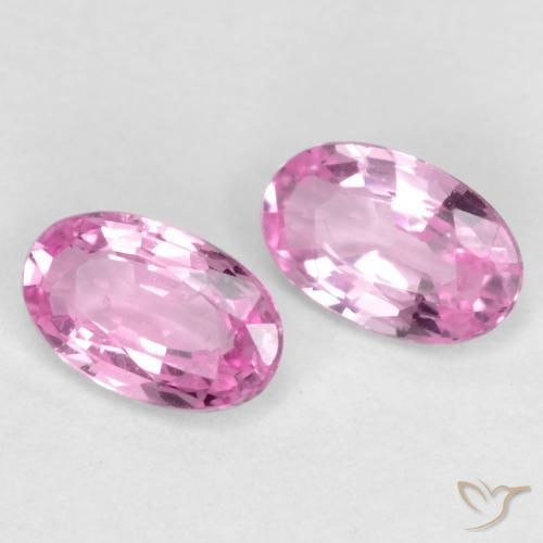 Pedras preciosas de Safira Roxo Real Rosa natural de 0.57 ct, oval, VS