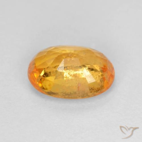 Safira Laranja Médio Natural 0.78ct, oval, SI