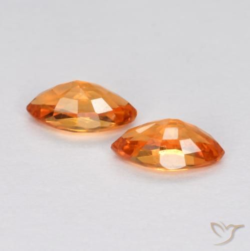 Pedras preciosas de Safira Laranja Médio natural de 0.41 ct, Marquesa, VS