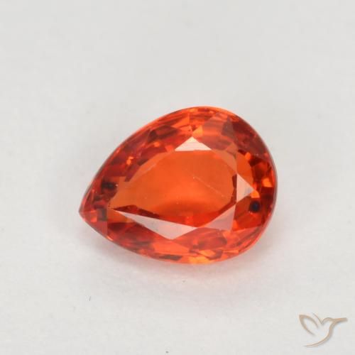0.37ct Natural vermelho médio Safira, Formato de pêra, VS, Photo A