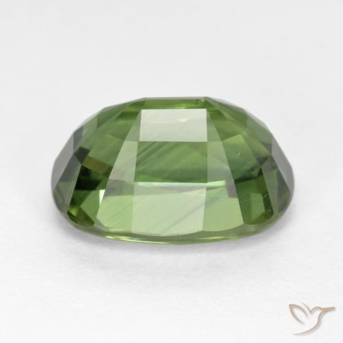 Safira verde quente Natural 4.44ct, oval, VVS-VS