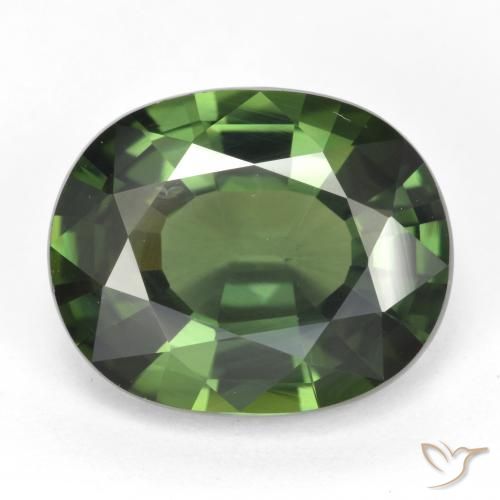 6.03ct Natural Verde acastanhado Safira, oval, VVS-VS