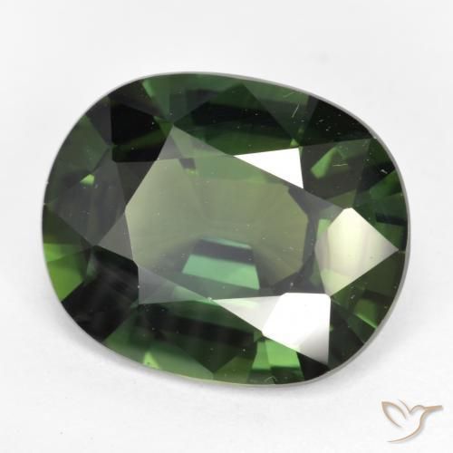 Safira Verde Frio Natural 6.25ct, oval, VVS
