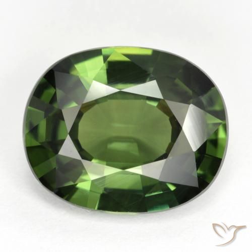 5.52ct Natural Verde Terroso Safira, oval, VVS-VS